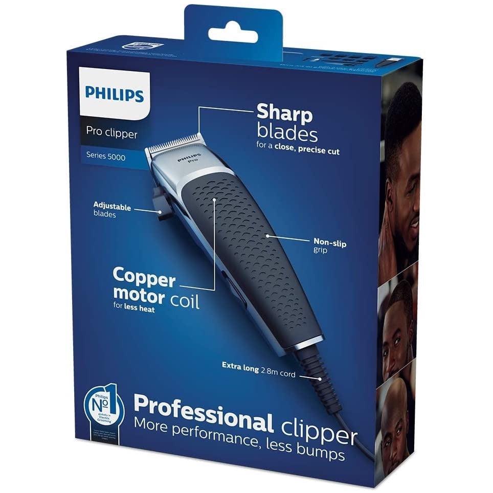 Philips Series 5000 Professional Hair & Beard Clipper, Linear Motor with Adjustable Blades and Close Precision - HC5100 - Momo Gadgets