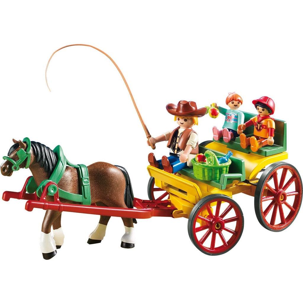 PLAYMOBIL 6932 Horse Drawn Wagon Building Set - Momo Gadgets