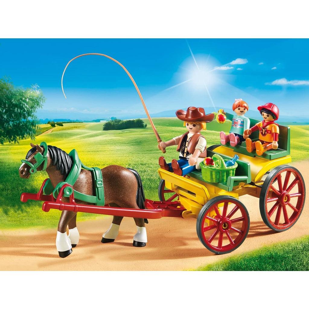 PLAYMOBIL 6932 Horse Drawn Wagon Building Set - Momo Gadgets