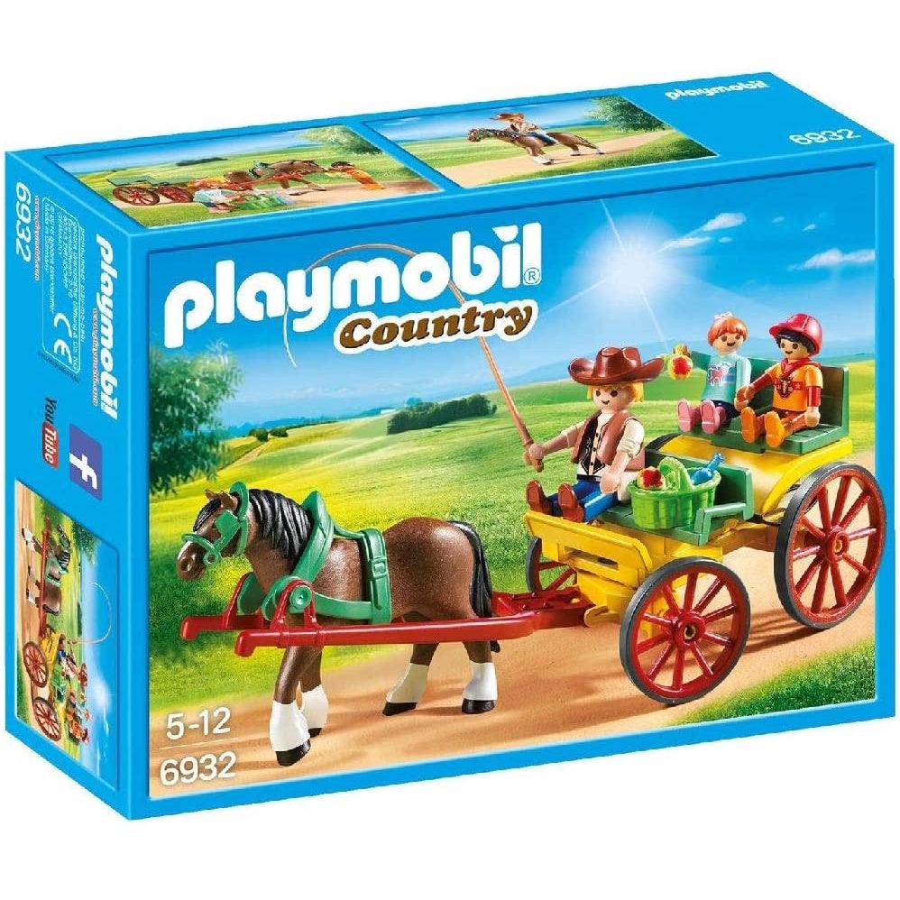 PLAYMOBIL 6932 Horse Drawn Wagon Building Set - Momo Gadgets