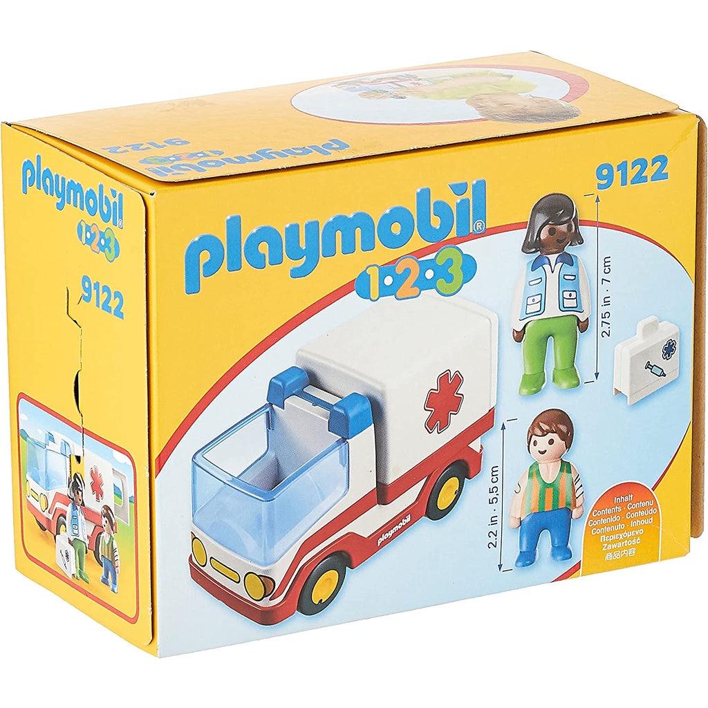 PLAYMOBIL 9122 1.2.3 Rescue Ambulance Playset,Multi - Momo Gadgets