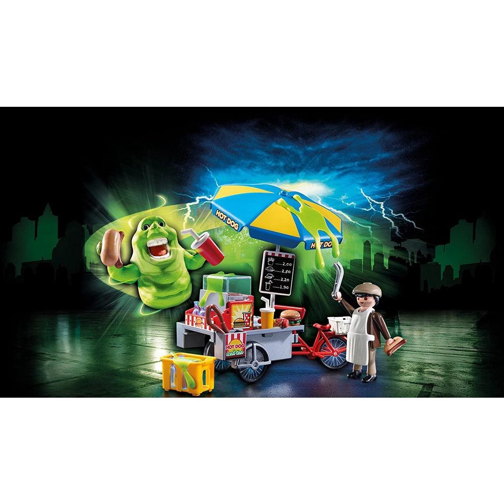 PLAYMOBIL 9222 Slimer with Hot Dog Stand (53pc) - Momo Gadgets