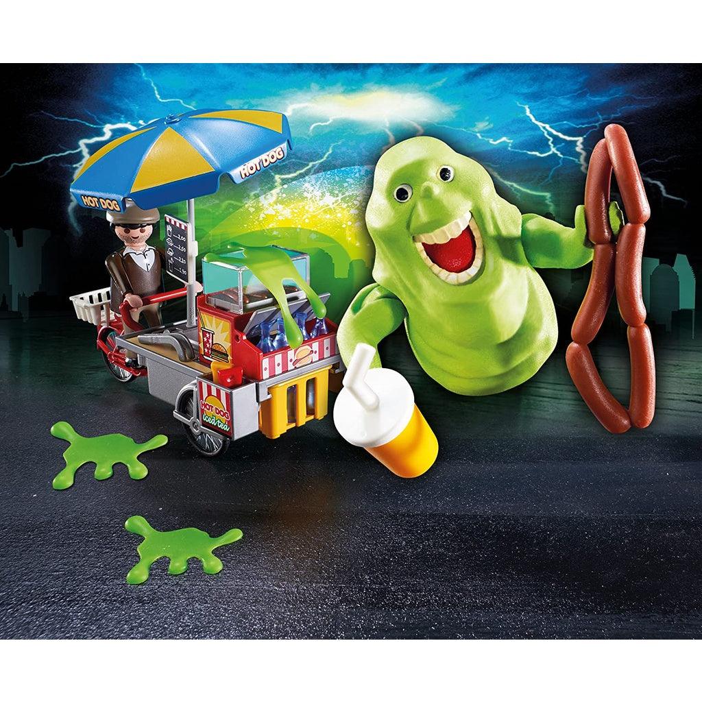 PLAYMOBIL 9222 Slimer with Hot Dog Stand (53pc) - Momo Gadgets