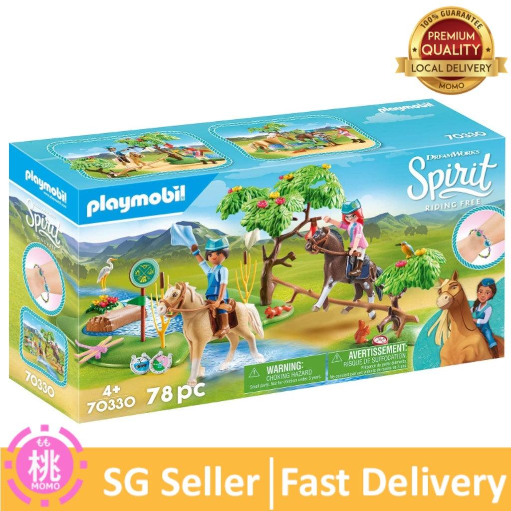 Playmobil Spirit Riding Free---River Challenge (70330) / Lucky & Spirit with Horse Stall (9478) - Momo Gadgets