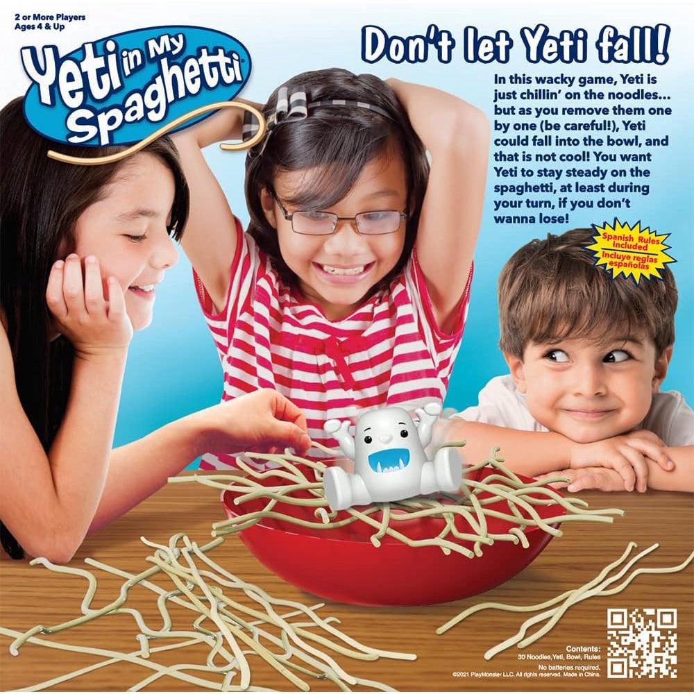 PlayMonster Yeti In My Spaghetti — Silly Children's Game — Hey, Get Out of my Bowl — Ages 4+ — 2+ Players - Momo Gadgets