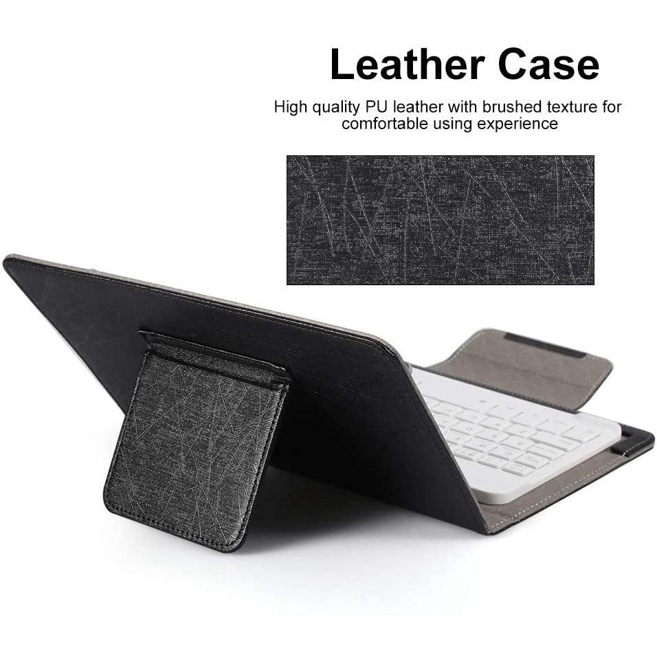 Premium Leather Cover Case, 7''-10.1'' options Tablet Laptop Universal Bluetooth Wireless Keyboard - Momo Gadgets