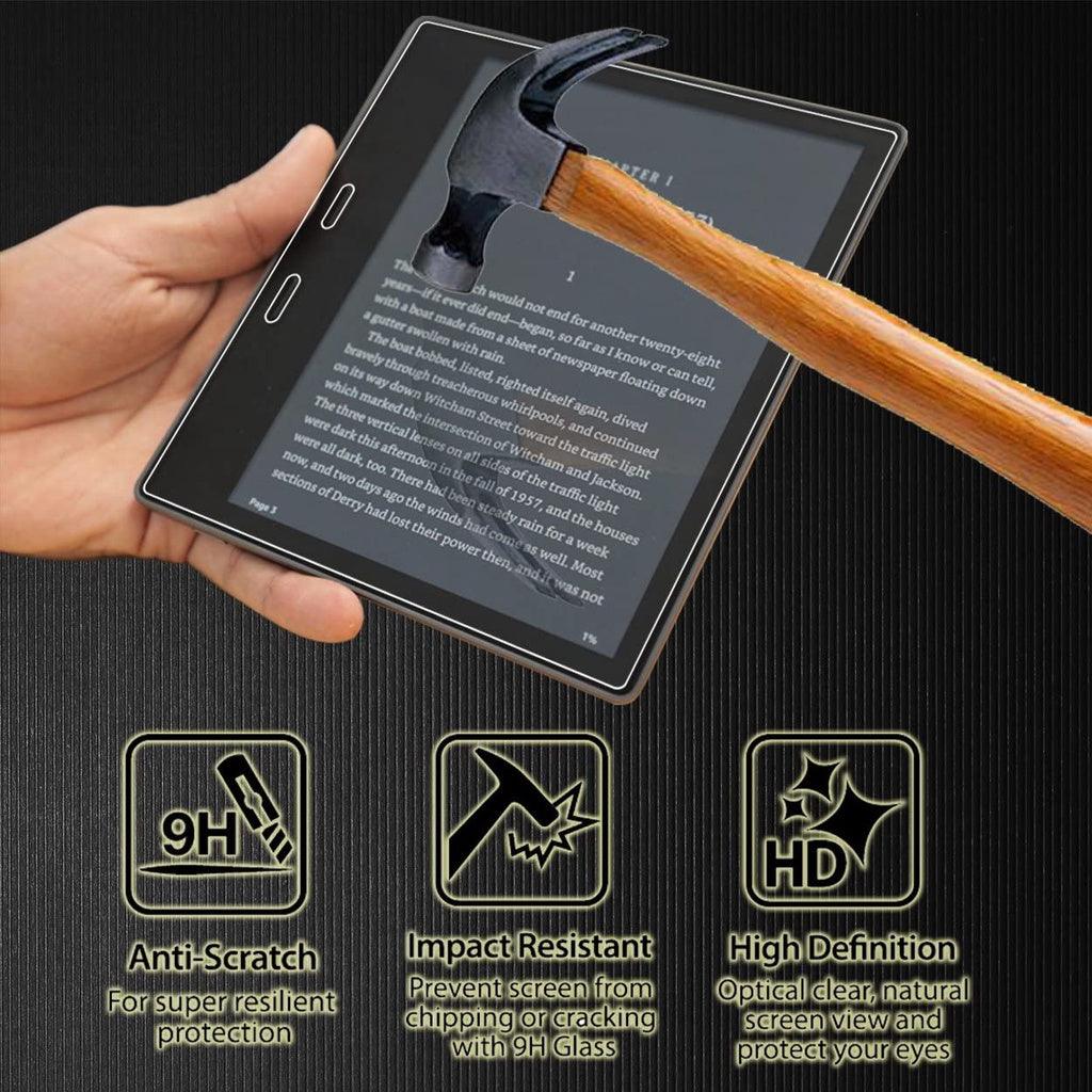 Premium Tempered For Oasis 3 E-Reader 10th Gen 2019 Release, 2017 release Tempered Glass Screen Protector - Momo Gadgets