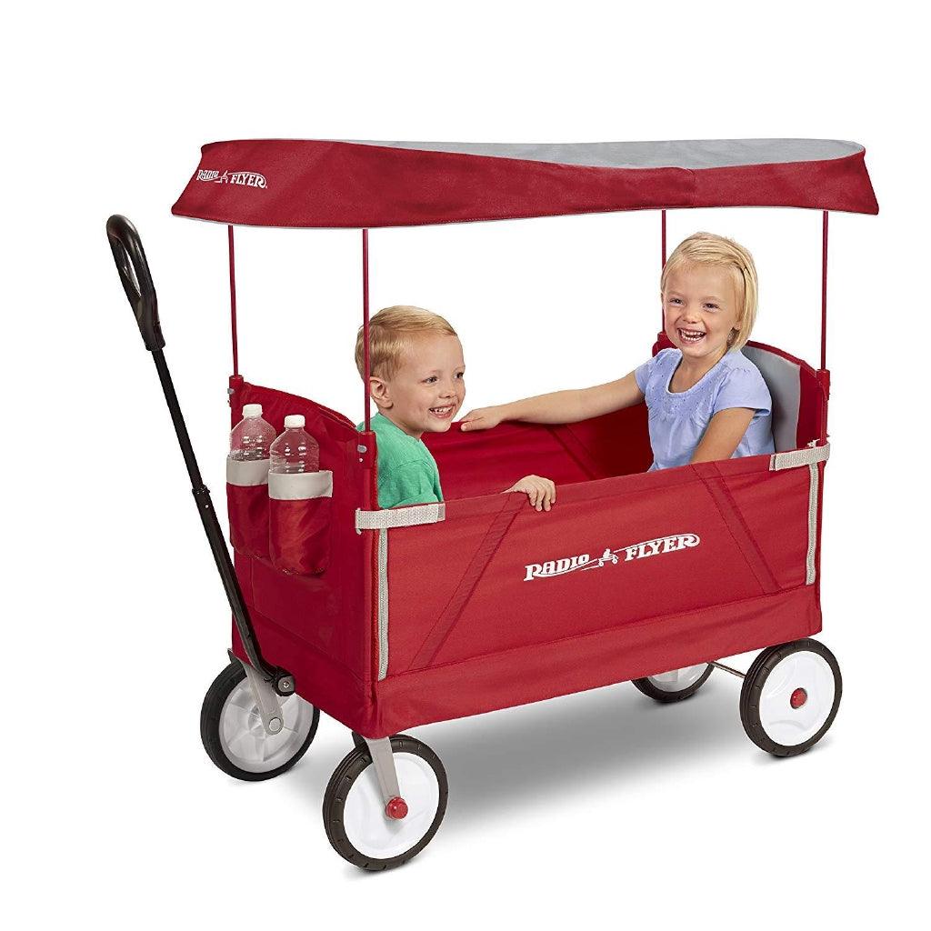 Radio Flyer 3-In-1 EZ Folding Wagon for kids and cargo ( With canopy or Without canopy Options ) - Momo Gadgets