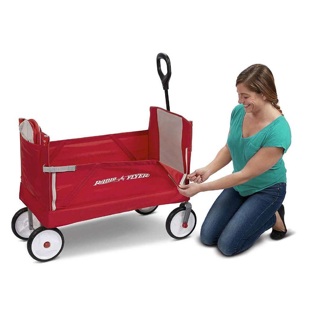 Radio Flyer 3-In-1 EZ Folding Wagon for kids and cargo ( With canopy or Without canopy Options ) - Momo Gadgets