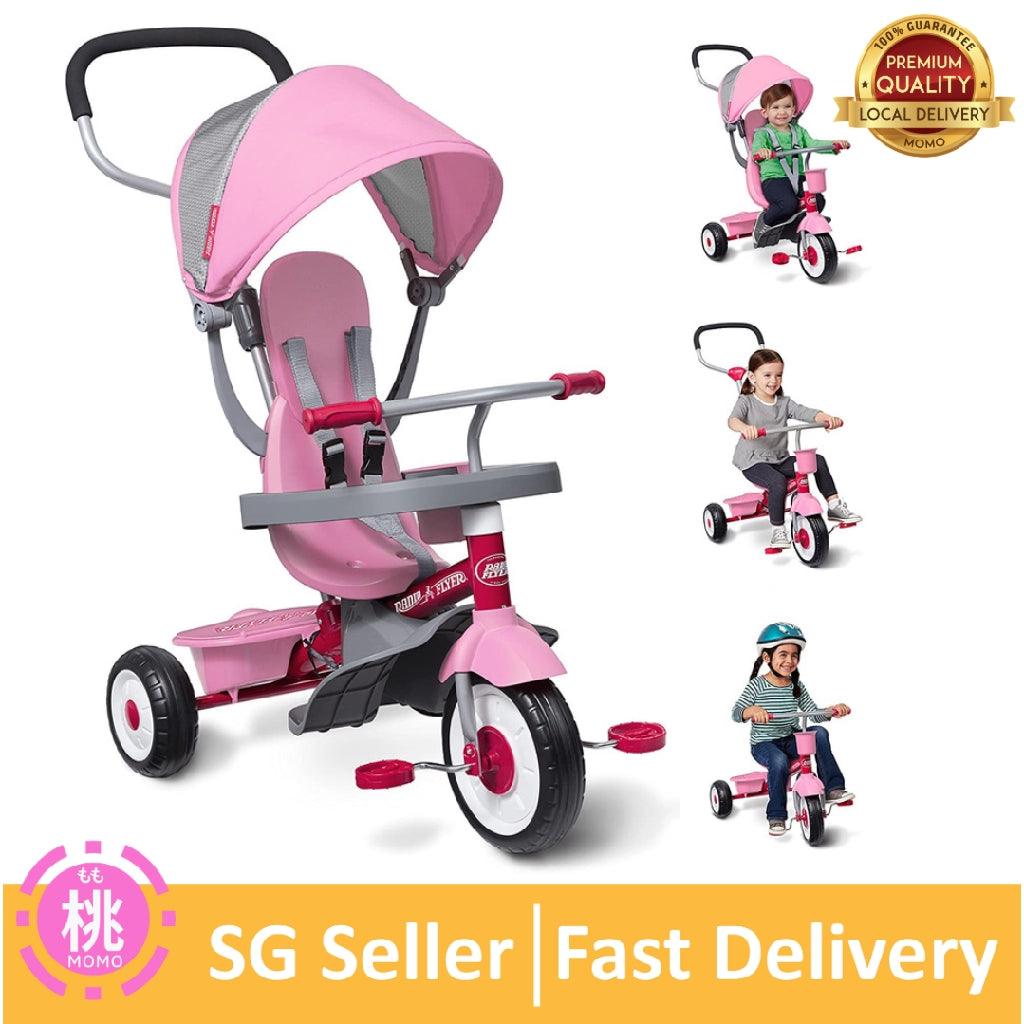 Radio Flyer 4 in 1 baby tricycle for toddler kid children walker - Momo Gadgets