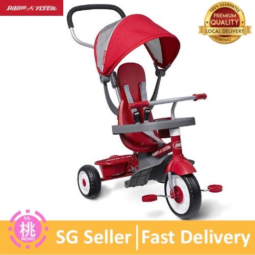 Radio Flyer 4 in 1 baby tricycle for toddler kid children walker - Momo Gadgets