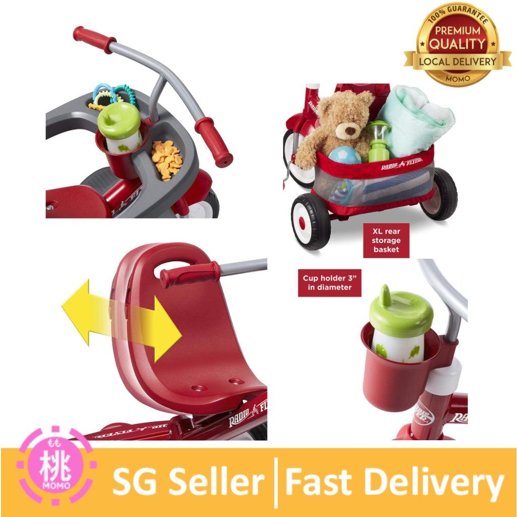 Radio Flyer 4 in 1 baby tricycle for toddler kid children walker - Momo Gadgets