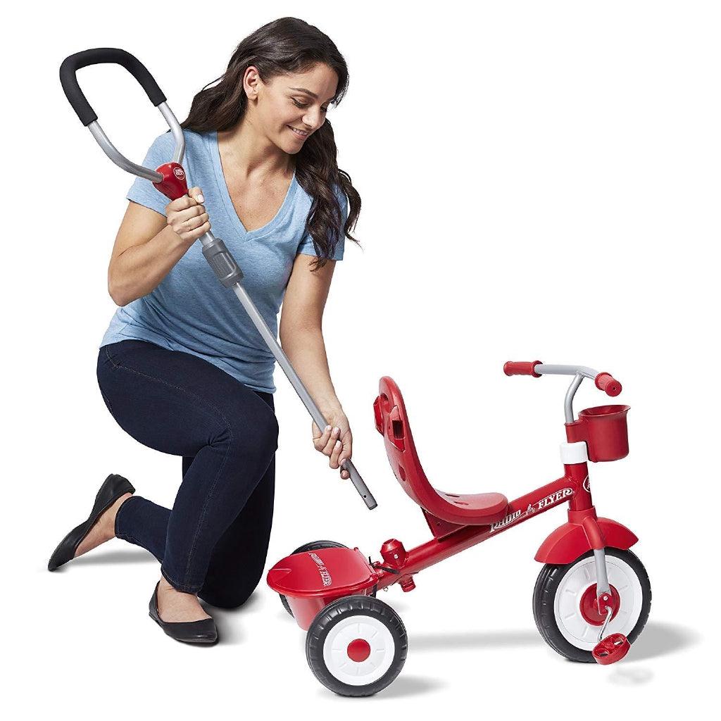 Radio Flyer 4 in 1 baby tricycle for toddler kid children walker - Momo Gadgets