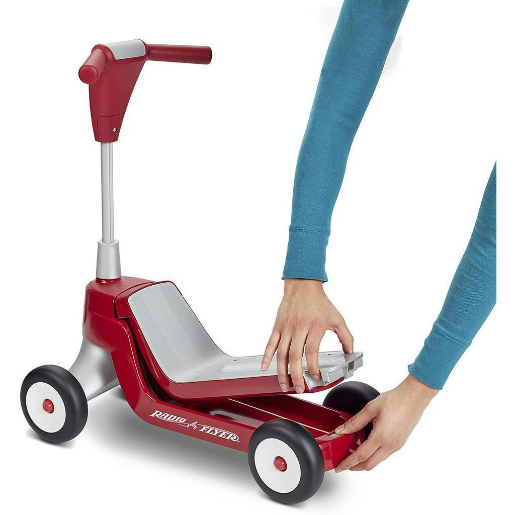 Radio Flyer Scoot 2 Scooter, Toddler Scooter or Ride on, QAges 1-4,Red - Momo Gadgets