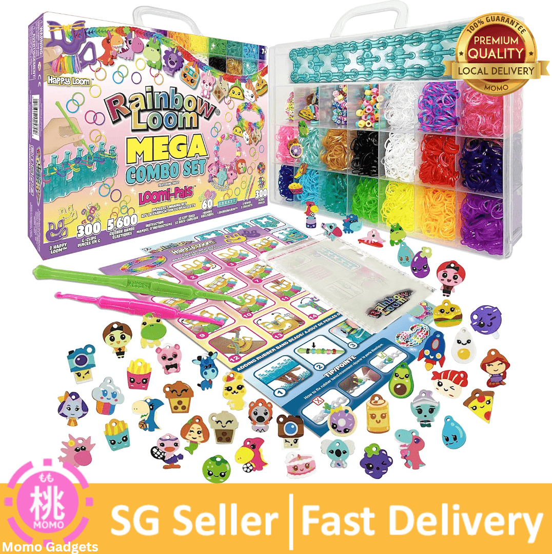 Rainbow Loom® The Original Bracelet Making Kit, Winner of 4 TOTY Awards, Make up to 24 Bracelets - Momo Gadgets