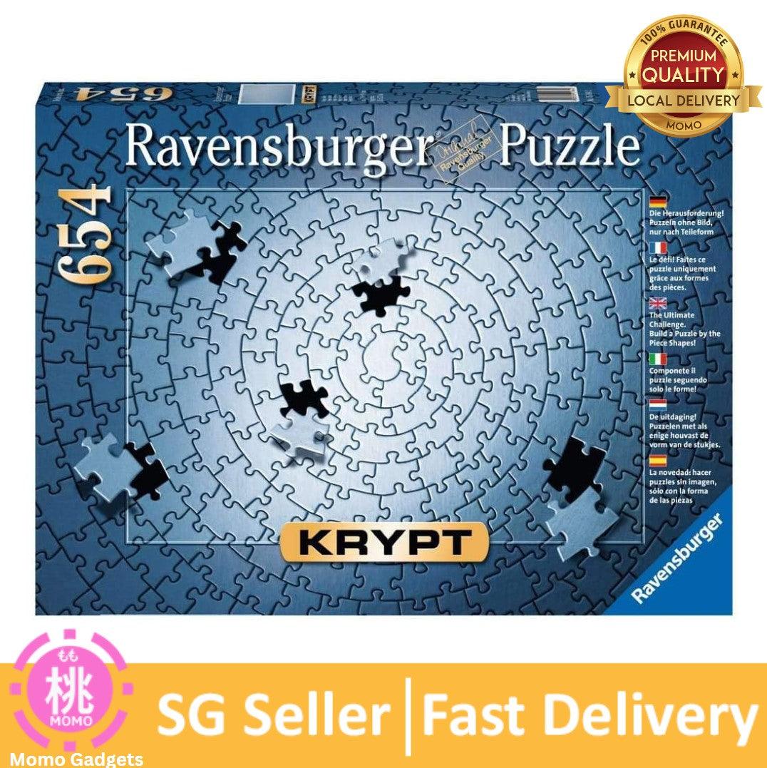 Ravensburger Krypt Silver 654 Piece Blank Jigsaw Puzzle Challenge for Adults - Momo Gadgets