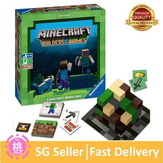 Ravensburger Minecraft Builders & Biomes Strategy Board Game Ages 10 & Up - Momo Gadgets