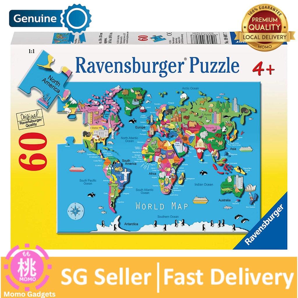 Ravensburger World Map 60 Piece Jigsaw Puzzle for Kids - Momo Gadgets