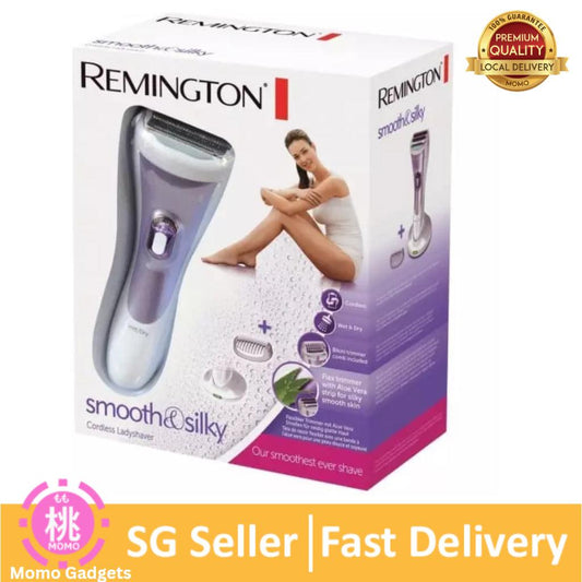 Remington Cordless Wet and Dry Lady Shaver WDF4840, Showerproof Electric Razor with Bikini Attachment and Charge Stand - Momo Gadgets