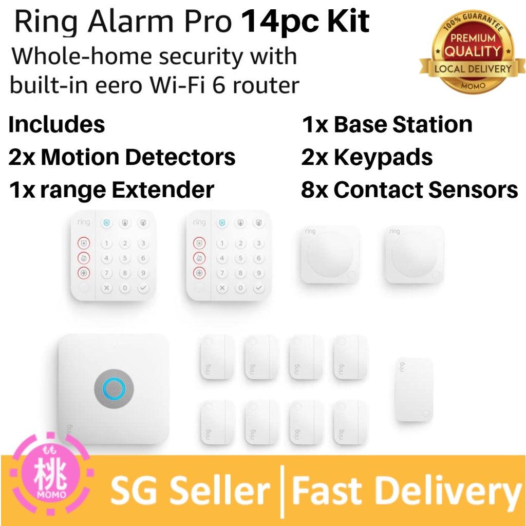 Ring Alarm Pro - built-in eero Wi-Fi 6 router and optional 24/7 monitoring (No Wiring Required) – Works with Alexa - Momo Gadgets