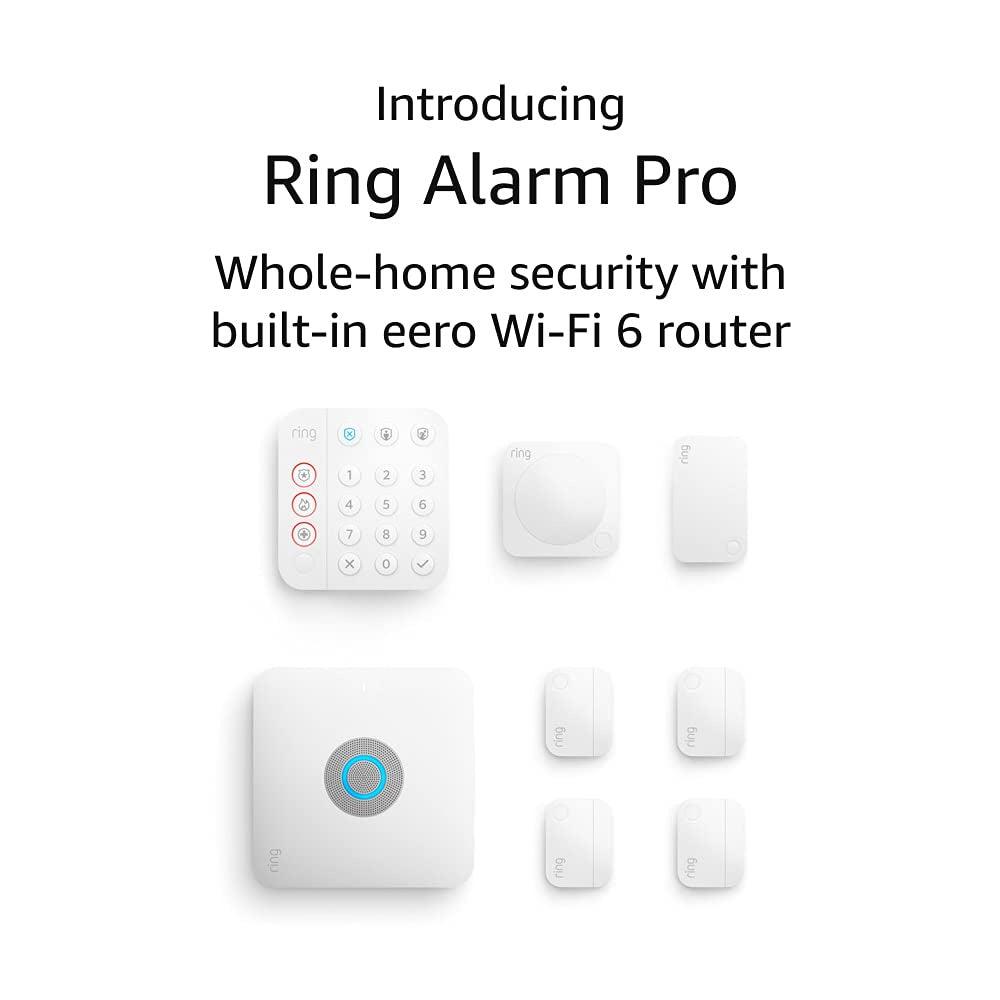 Ring Alarm Pro - built-in eero Wi-Fi 6 router and optional 24/7 monitoring (No Wiring Required) – Works with Alexa - Momo Gadgets