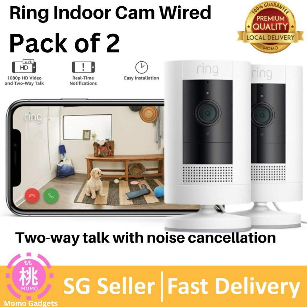 Ring Indoor Cam 2nd Gen / 1st Gen Compact Plug-In HD security camera with two-way talk, Works with Alexa - Momo Gadgets