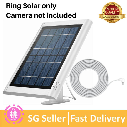 Ring Solar Panel, 2.4W, Barrel Plug Connector - for Spotlight Cam Battery and Stick Up Cam Battery - Momo Gadgets