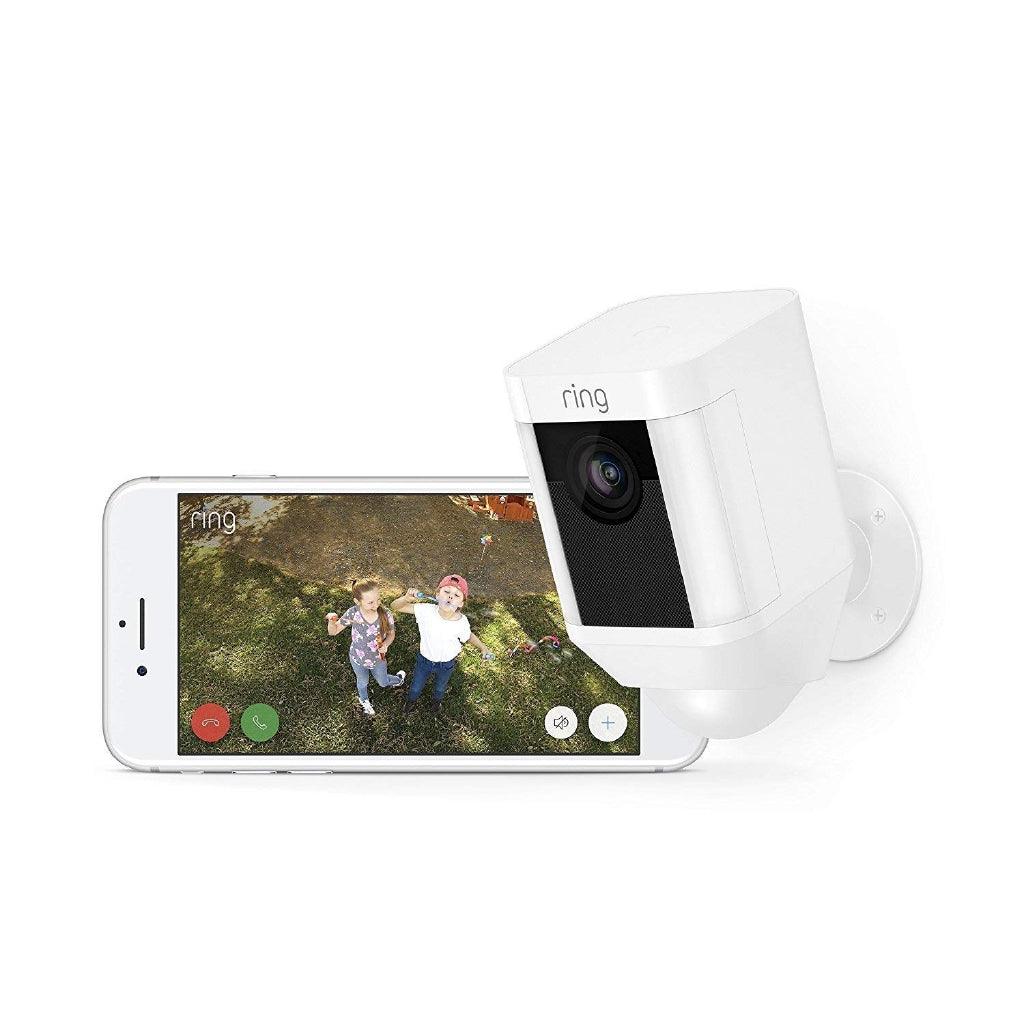 Ring Spotlight Camera Battery HD Security Camera with Built Two-Way Talk and a Siren Alarm, Works with Alexa - Momo Gadgets