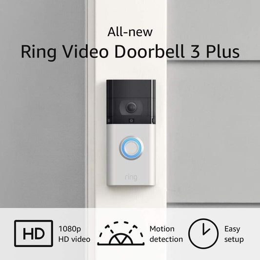 Ring Video Doorbell 3 Plus, Security Door Viewer ( Extra Battery Bundle Option Available ) - Momo Gadgets