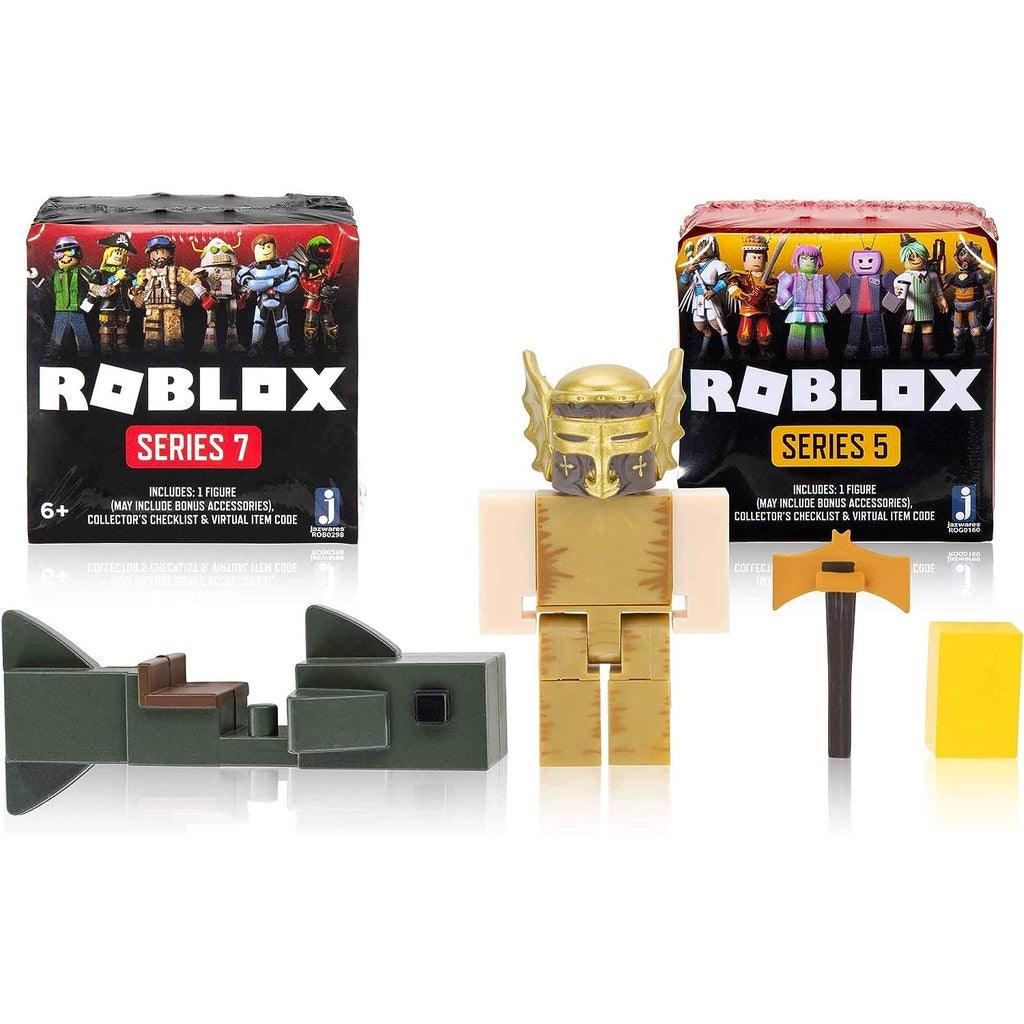 Roblox Action Collection - Booga Booga: Shark Rider Figure + Two Mystery Figure Bundle - Momo Gadgets