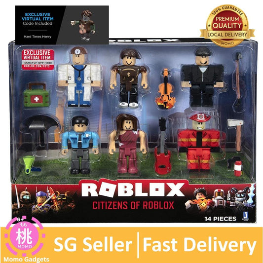 Roblox Action Collection - Citizens of Roblox Six Figure Pack [Includes Exclusive Virtual Item] - Momo Gadgets