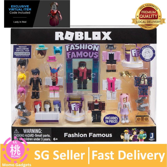 Roblox Celebrity Collection - Fashion Famous Playset [Includes Exclusive Virtual Item] - Momo Gadgets