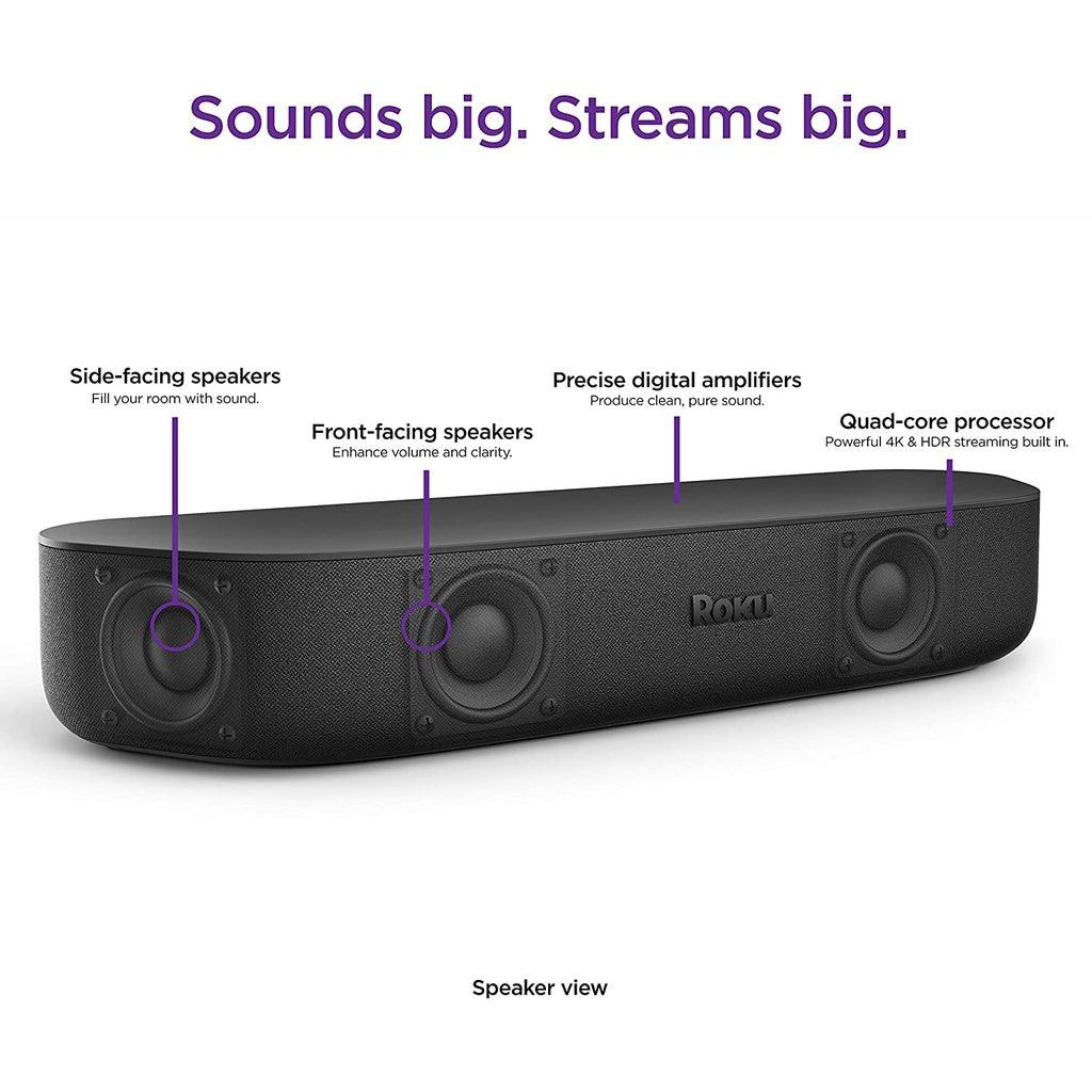 Roku Streambar 4K/HD/HDR Streaming Media Player & Premium Audio, All In One, Includes Roku Voice Remote - Momo Gadgets