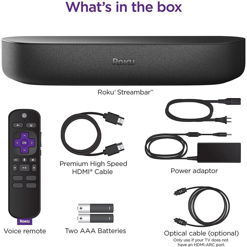 Roku Streambar 4K/HD/HDR Streaming Media Player & Premium Audio, All In One, Includes Roku Voice Remote - Momo Gadgets