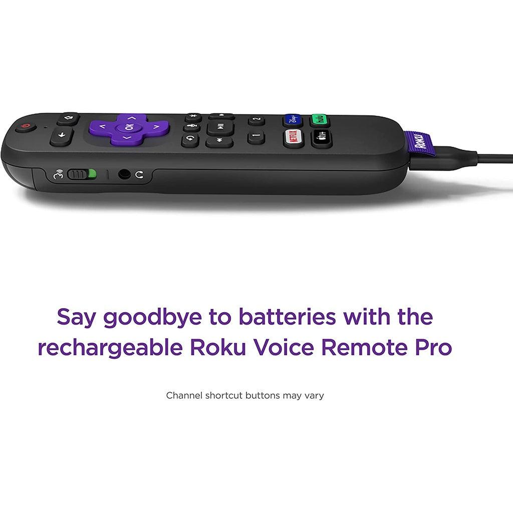 Roku Voice Remote Pro Rechargeable voice remote with TV controls, private listening, hands-free - Momo Gadgets