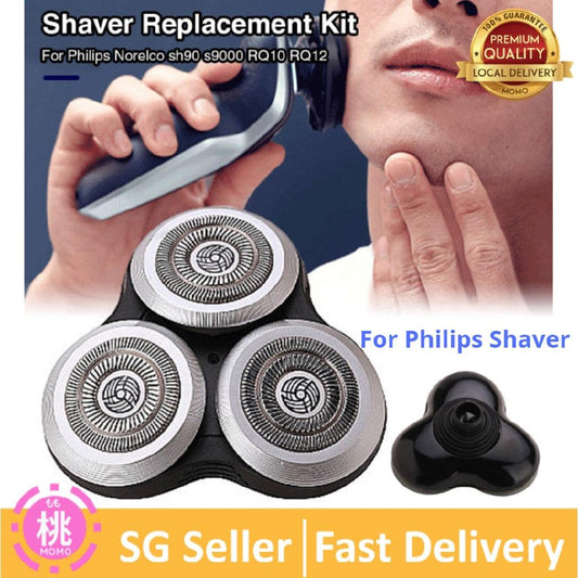 RRazor Blade Shaver Replacement blade for Philips Norelco SH90 / SH70 Philips Replacement Head Frustration free package - Momo Gadgets