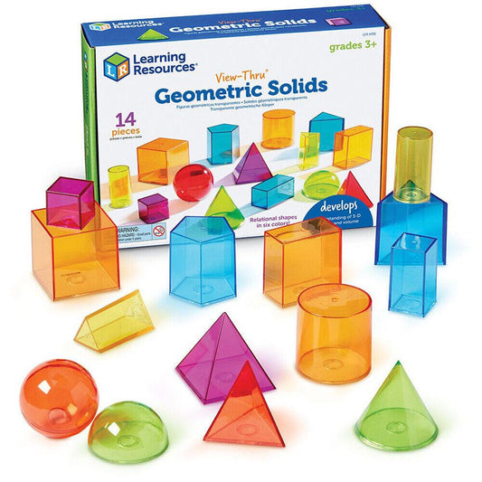 Learning Resources View-Thru Geometric Solids - Geometric Shapes - Momo Gadgets