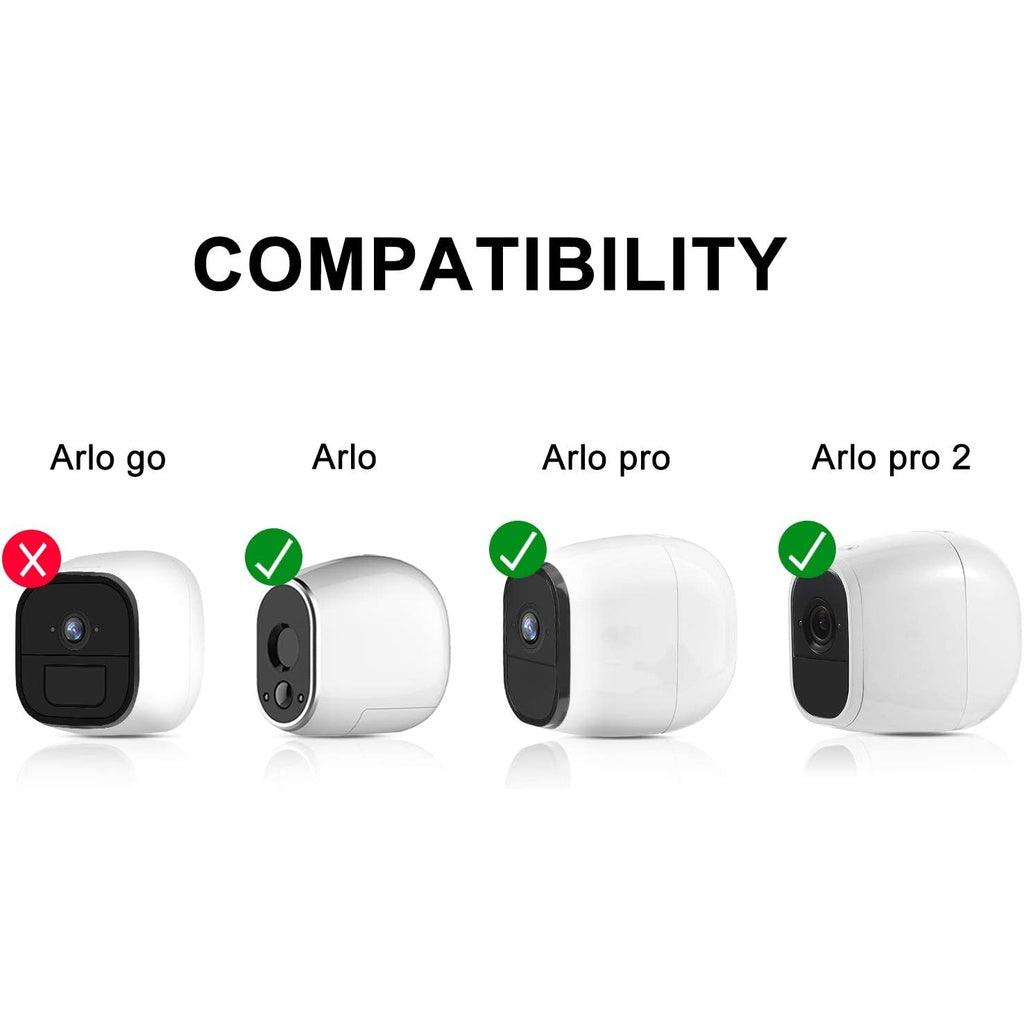 Security Wall Mount Pack of 2, Metal Magnetic Mount Compatible with Magnetic Arlo, Arlo Pro, Arlo Pro 2, White - Momo Gadgets