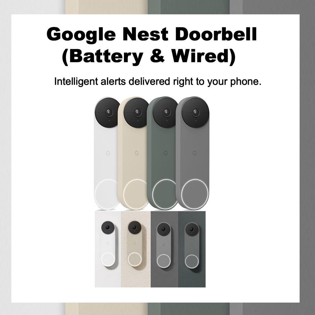 Google Nest Doorbell Battery or Wired CCTV Doorbell viewer motion detection detector speaker alarm security camera - Momo Gadgets