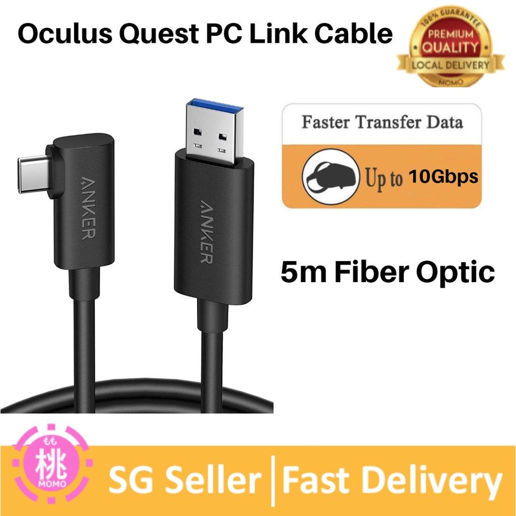 Anker Powerline USB C to USB 3.0 Cable with 10Gbps or 5Gbps 56k Ohm Pull-up Resistor Oculus Quest Link Cable - Momo Gadgets