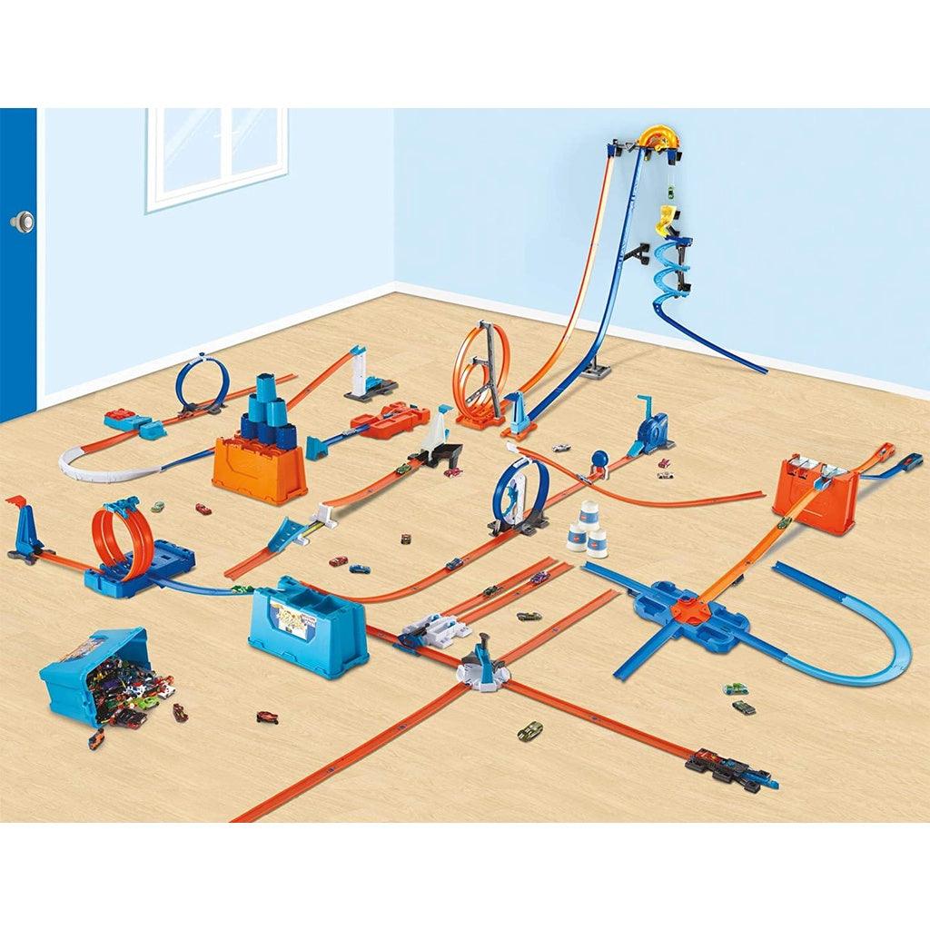 Hot wheels track builder system stunt box online