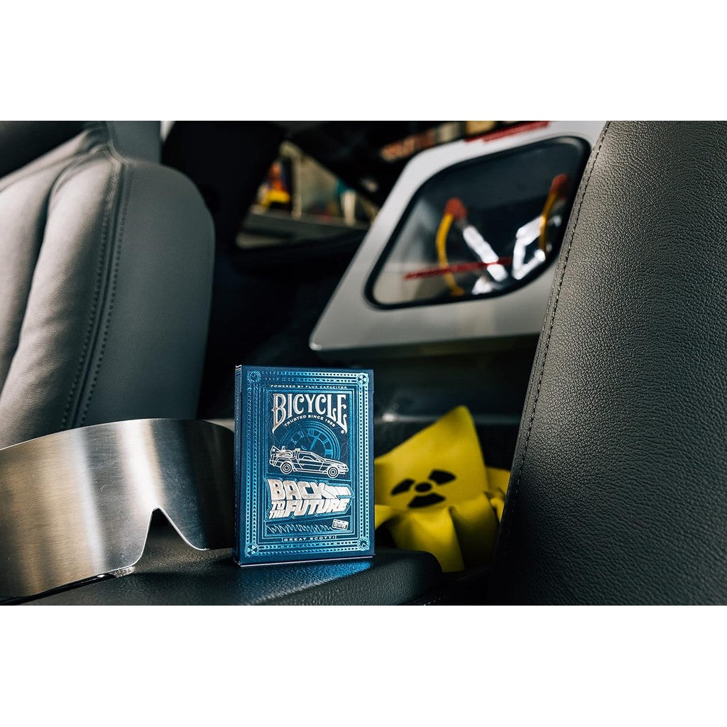 Bicycle Back To The Future Playing Cards 1 Pack, Premium, Foil, Metallic , Blue