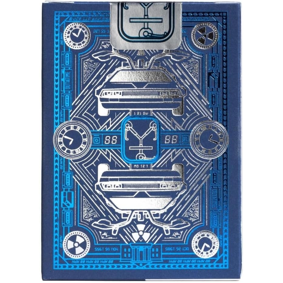 Bicycle Back To The Future Playing Cards 1 Pack, Premium, Foil, Metallic , Blue