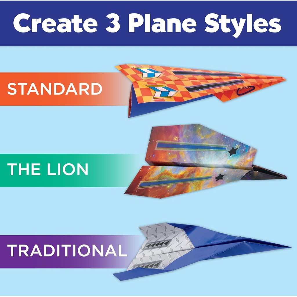 Creativity for Kids Paper Airplane Squadron - Create 20 Paper Airplanes - Kids Activities for Ages 6-8+