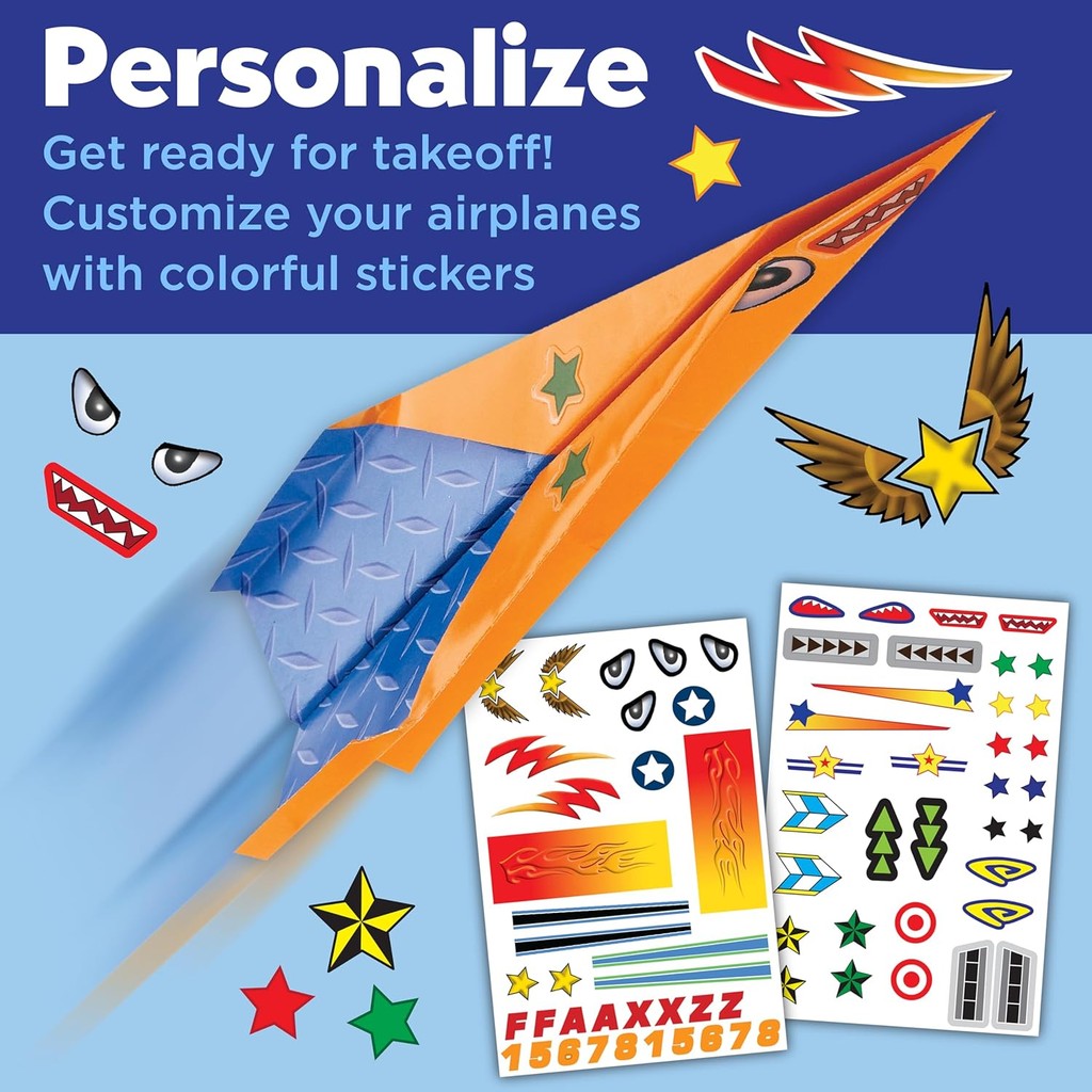 Creativity for Kids Paper Airplane Squadron - Create 20 Paper Airplanes - Kids Activities for Ages 6-8+