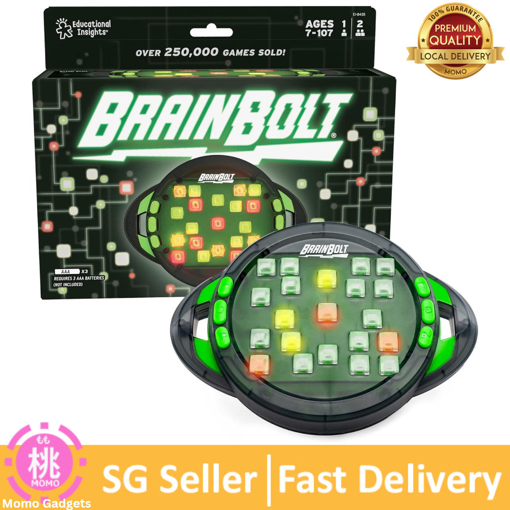 Educational Insights BrainBolt - Handheld Memory Game with Light and Sound, Electronic Brain Games