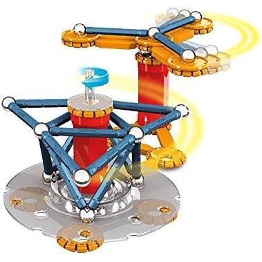 Geomag - MECHANICS - 86-Piece Building Set with Magnetic Motion, Certified STEM Construction Toy - Momo Gadgets