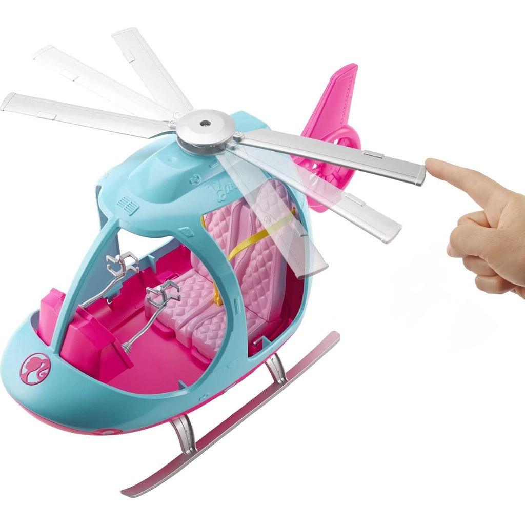 Barbie Helicopter, Pink and Blue with Spinning Rotor, for 3 to 7 Year Olds - Momo Gadgets