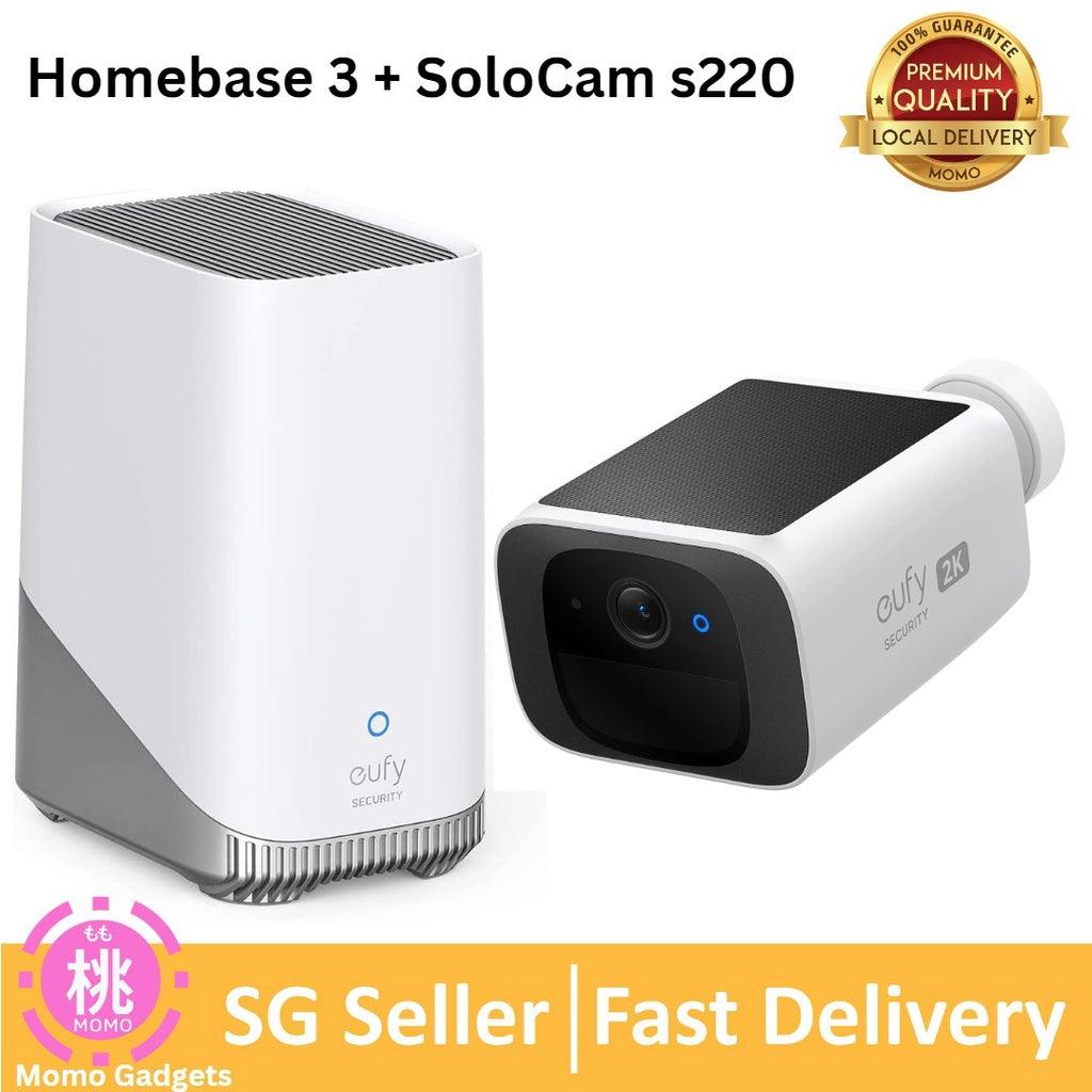 eufy Security SoloCam S220, Solar Security Camera, Wireless Outdoor Camera, Continuous Power, 2K Resolution - Momo Gadgets