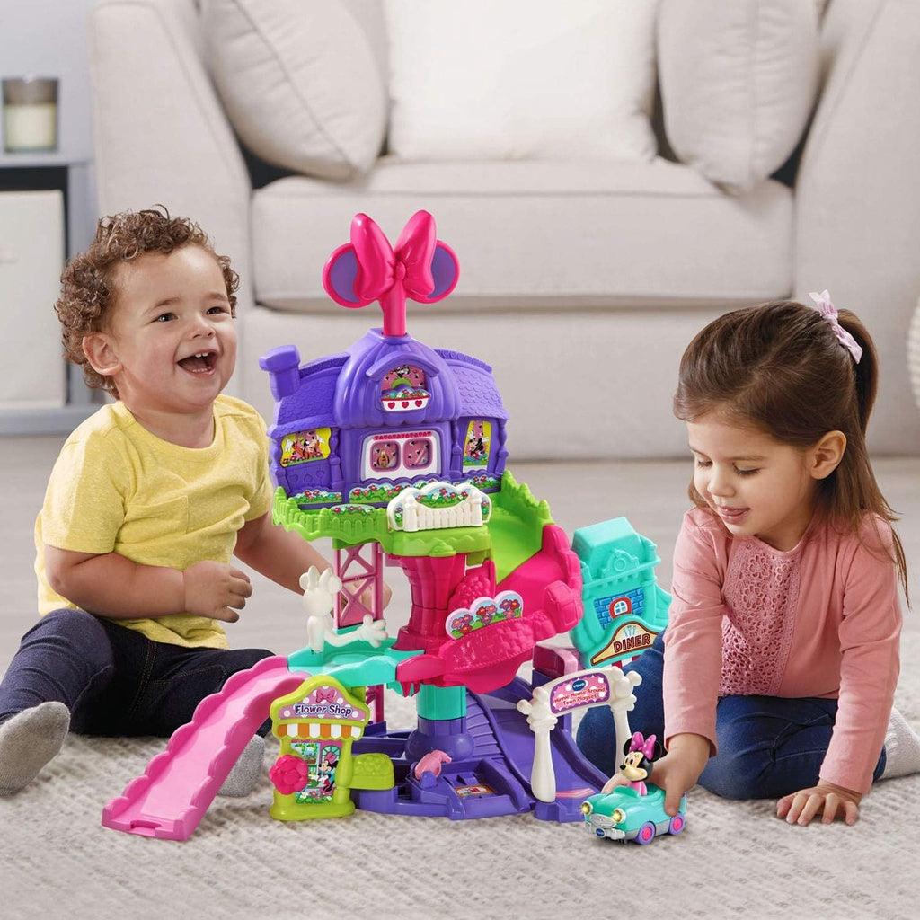 VTech Go! Go! Smart Wheels - Disney Minnie Mouse Around Town Playset,Pink - Momo Gadgets